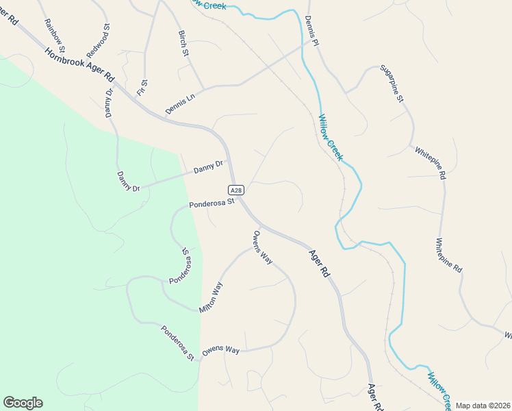 map of restaurants, bars, coffee shops, grocery stores, and more near 13000 Ager Road in Hornbrook