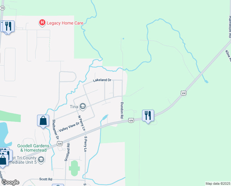 map of restaurants, bars, coffee shops, grocery stores, and more near 105 Sherwood Drive in Edinboro