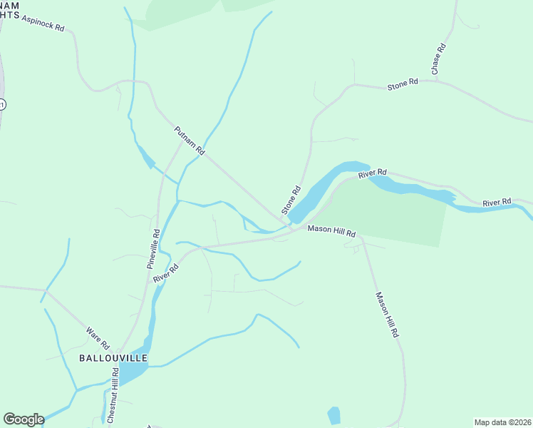 map of restaurants, bars, coffee shops, grocery stores, and more near 18 Putnam Road in Killingly
