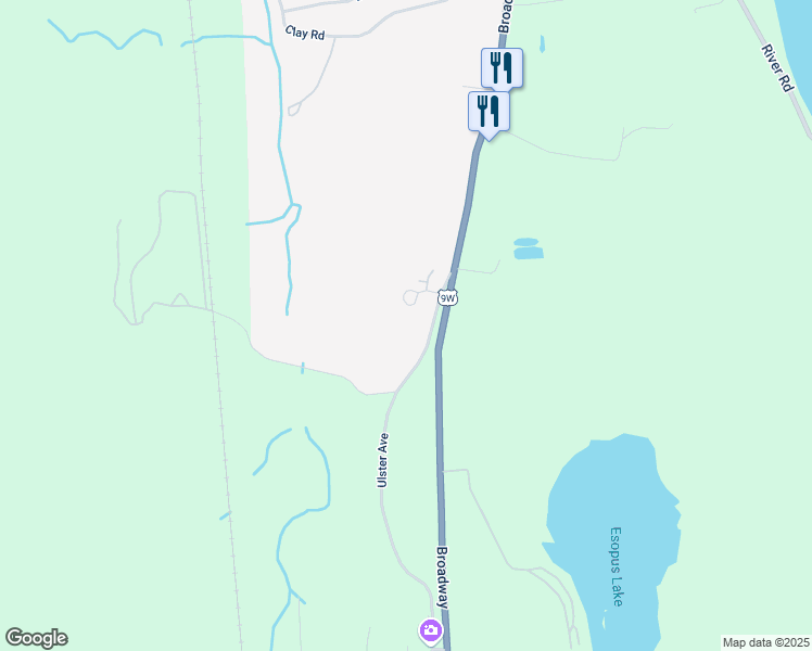 map of restaurants, bars, coffee shops, grocery stores, and more near 181 Ulster Avenue in Ulster Park