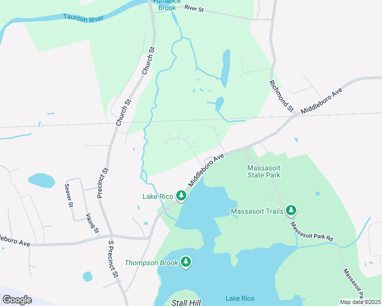 map of restaurants, bars, coffee shops, grocery stores, and more near 211 Park Place in Raynham