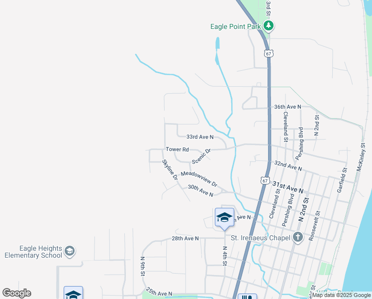 map of restaurants, bars, coffee shops, grocery stores, and more near 608 Tower Road in Clinton