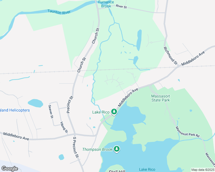 map of restaurants, bars, coffee shops, grocery stores, and more near 902 Park Place in Raynham