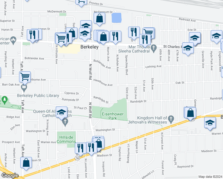 map of restaurants, bars, coffee shops, grocery stores, and more near 757 Morris Avenue in Hillside