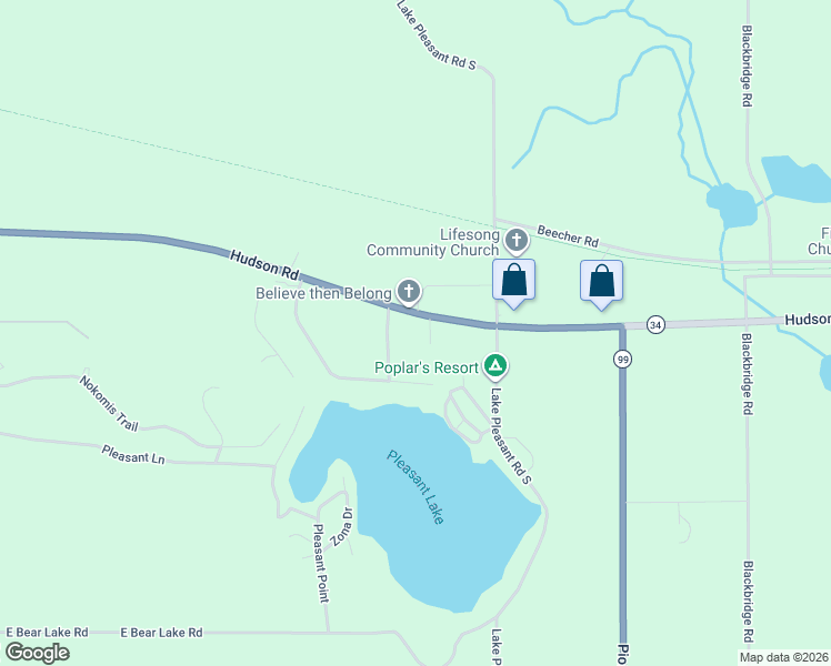 map of restaurants, bars, coffee shops, grocery stores, and more near 2915 Lake Avenue in Osseo