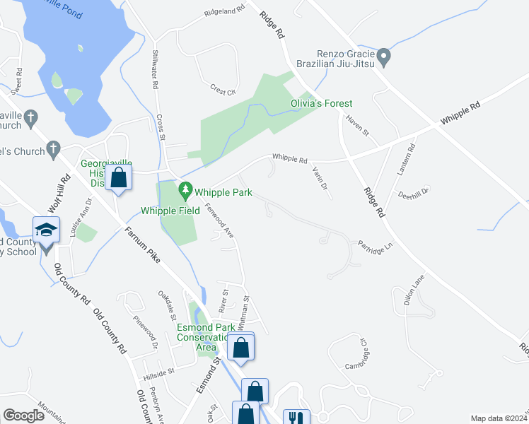 map of restaurants, bars, coffee shops, grocery stores, and more near 5 Quail Circle in Smithfield