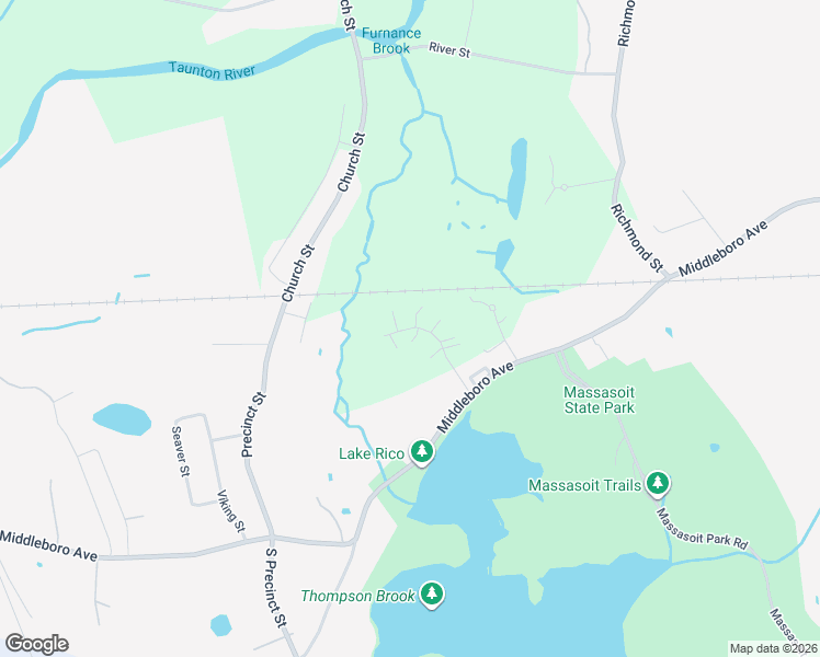 map of restaurants, bars, coffee shops, grocery stores, and more near 709 Park Place in Raynham