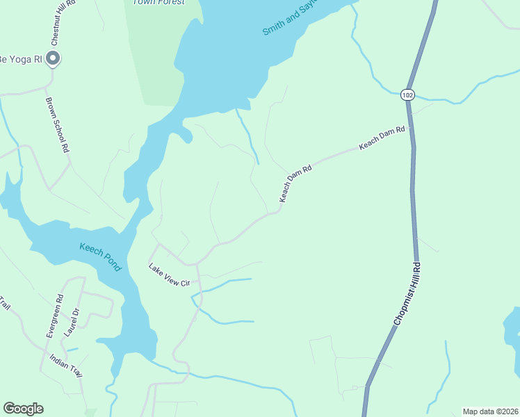 map of restaurants, bars, coffee shops, grocery stores, and more near 117 Keach Dam Road in Glocester
