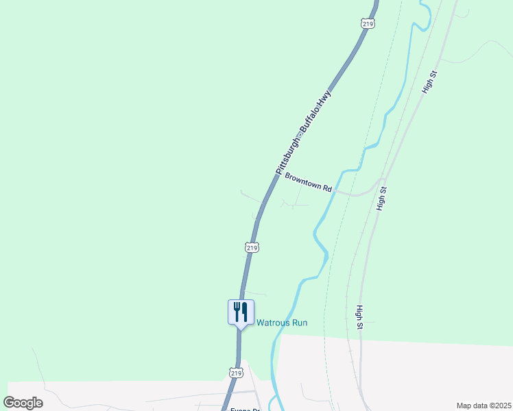 map of restaurants, bars, coffee shops, grocery stores, and more near 1314 South Avenue in Bradford