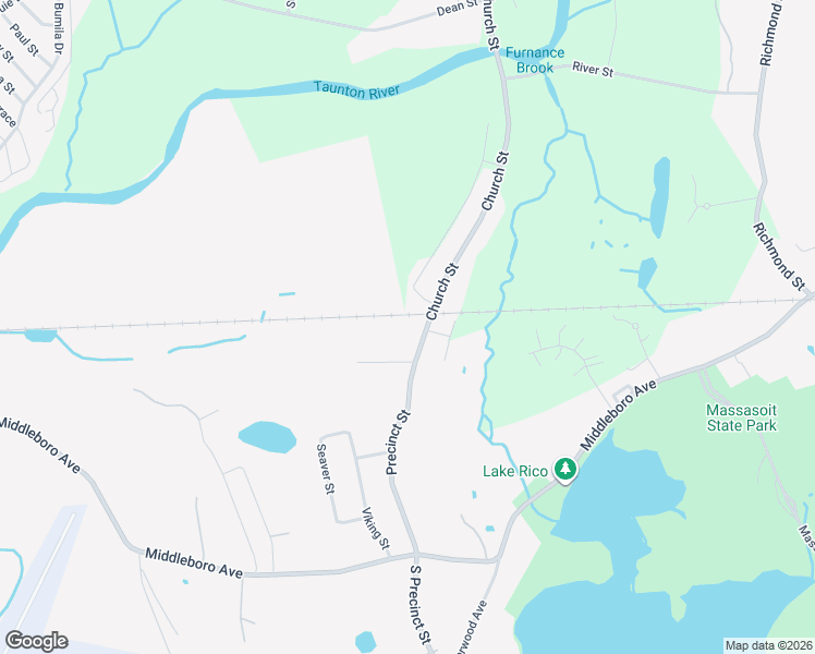 map of restaurants, bars, coffee shops, grocery stores, and more near 1 Precinct Street in Taunton