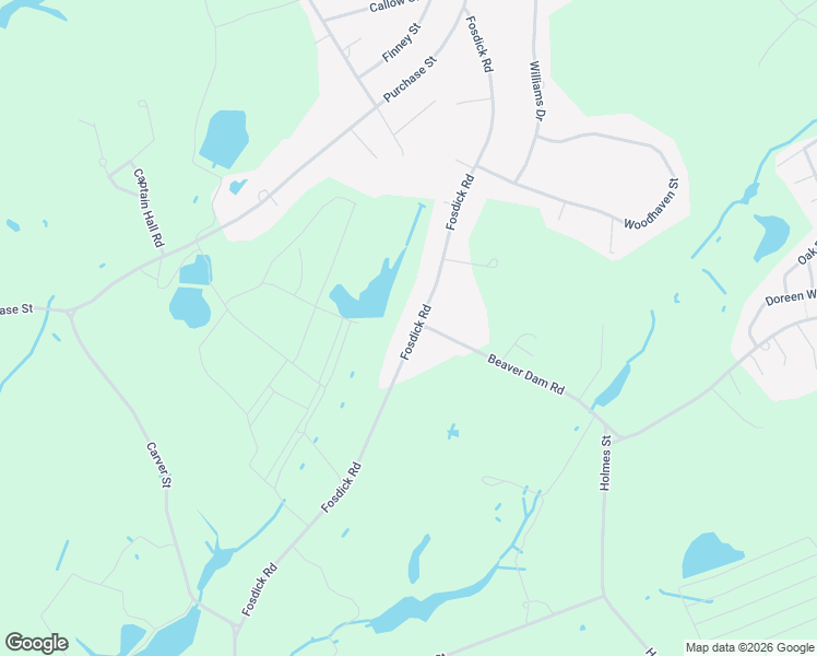 map of restaurants, bars, coffee shops, grocery stores, and more near 40 Fosdick Road in Carver