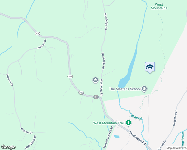 map of restaurants, bars, coffee shops, grocery stores, and more near 125 Westledge Road in Simsbury