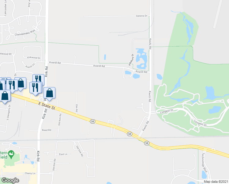map of restaurants, bars, coffee shops, grocery stores, and more near 273 Dearborn Court in Geneva