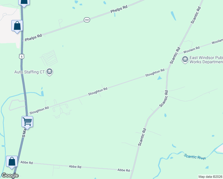map of restaurants, bars, coffee shops, grocery stores, and more near 60 Stoughton Road in East Windsor