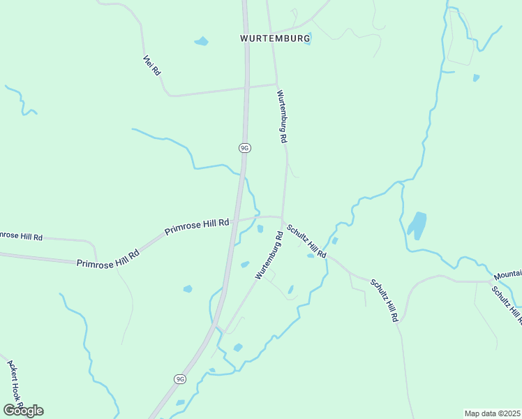 map of restaurants, bars, coffee shops, grocery stores, and more near 595 Primrose Hill Road in Rhinebeck