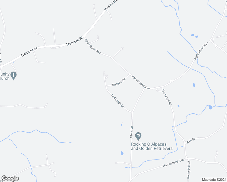map of restaurants, bars, coffee shops, grocery stores, and more near 19 Tori Leigh Lane in Rehoboth