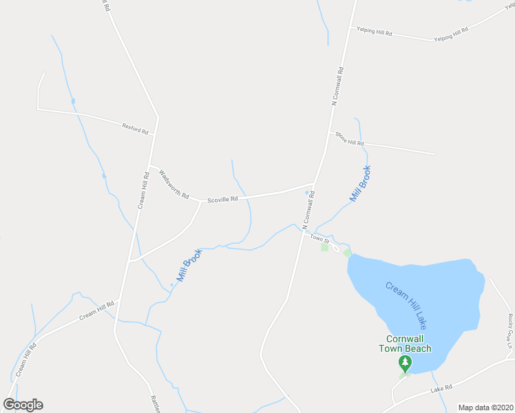 map of restaurants, bars, coffee shops, grocery stores, and more near 56 Scoville Road in Cornwall