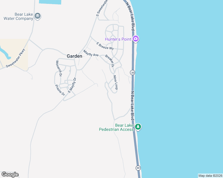 map of restaurants, bars, coffee shops, grocery stores, and more near Nina Loop in Garden