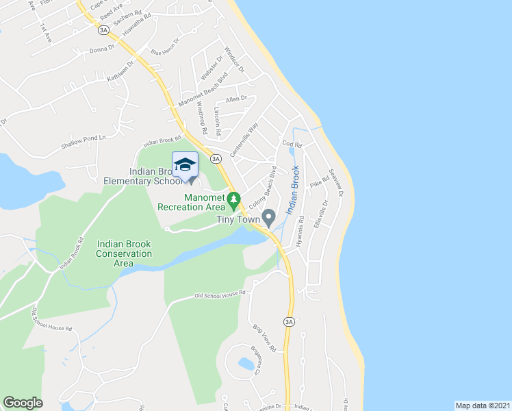 map of restaurants, bars, coffee shops, grocery stores, and more near 1 Falmouth Road in Plymouth