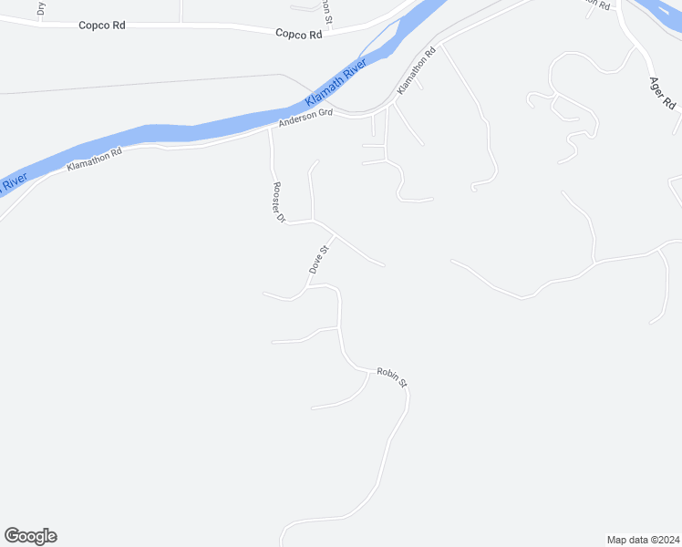 map of restaurants, bars, coffee shops, grocery stores, and more near Rooster Drive in Siskiyou County