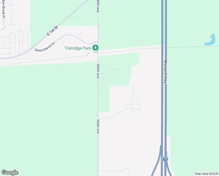 map of restaurants, bars, coffee shops, grocery stores, and more near 1416 Trail Creek Road in Huxley