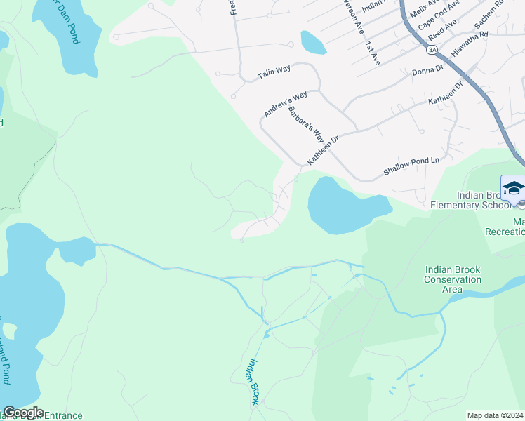 map of restaurants, bars, coffee shops, grocery stores, and more near Kathleen Drive in Plymouth
