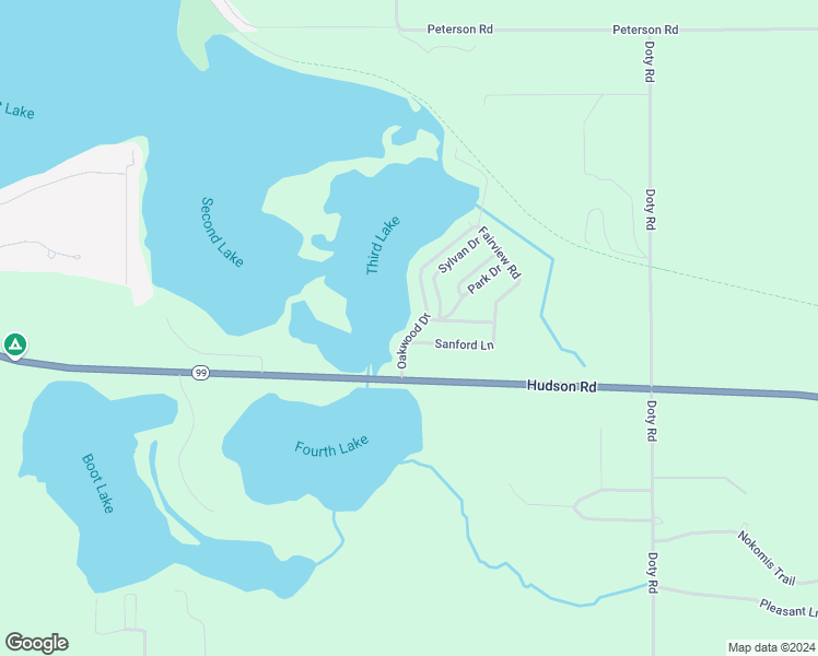 map of restaurants, bars, coffee shops, grocery stores, and more near 2540 Oakwood Drive in Hillsdale