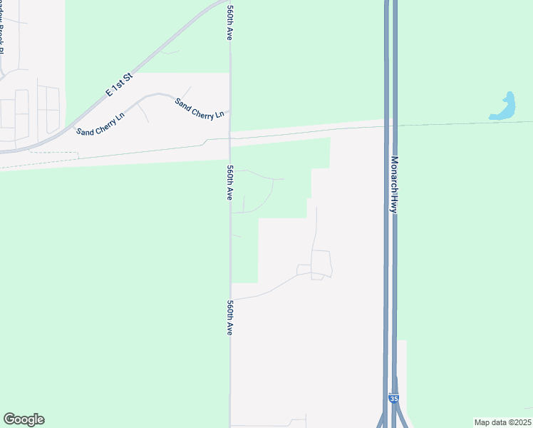 map of restaurants, bars, coffee shops, grocery stores, and more near 1416 Trail Creek Road in Huxley