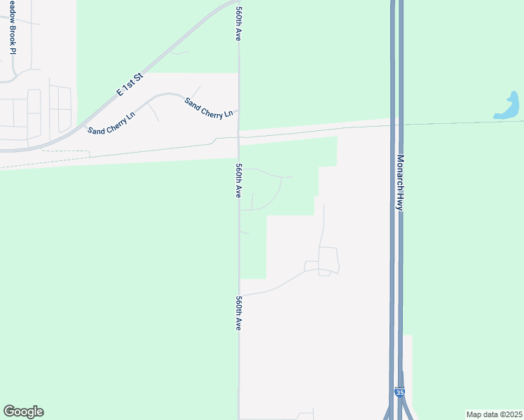 map of restaurants, bars, coffee shops, grocery stores, and more near 1416 Trail Creek Road in Huxley
