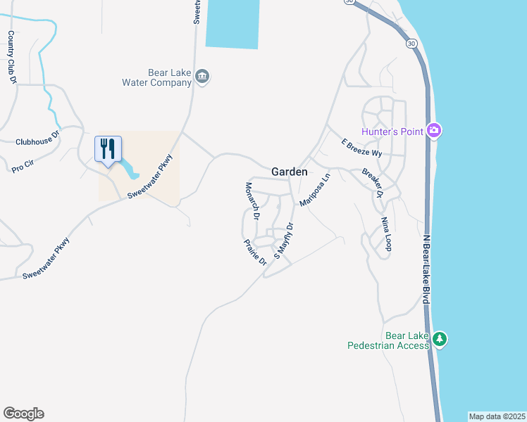 map of restaurants, bars, coffee shops, grocery stores, and more near 3125 Prairie Drive in Garden City
