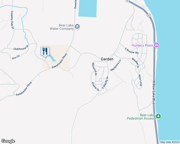 map of restaurants, bars, coffee shops, grocery stores, and more near 3149 South Prairie Dog Way in Garden City