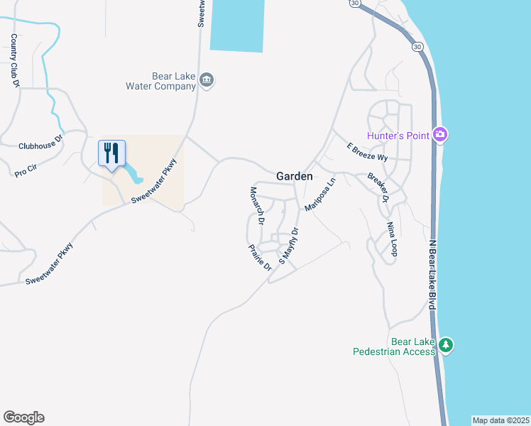 map of restaurants, bars, coffee shops, grocery stores, and more near 3125 Prairie Drive in Garden City