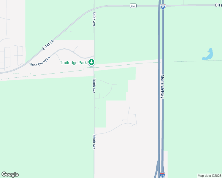 map of restaurants, bars, coffee shops, grocery stores, and more near 32132 560th Avenue in Huxley