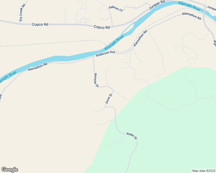 map of restaurants, bars, coffee shops, grocery stores, and more near Rooster Drive in Siskiyou County