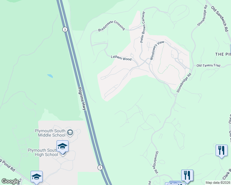 map of restaurants, bars, coffee shops, grocery stores, and more near 2 Grey Shale in Plymouth