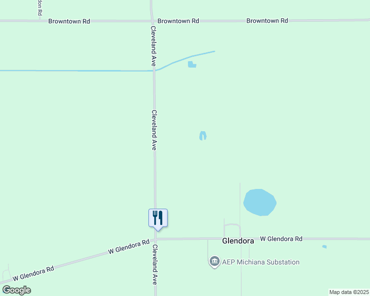 map of restaurants, bars, coffee shops, grocery stores, and more near 12597 Cleveland Avenue in Buchanan