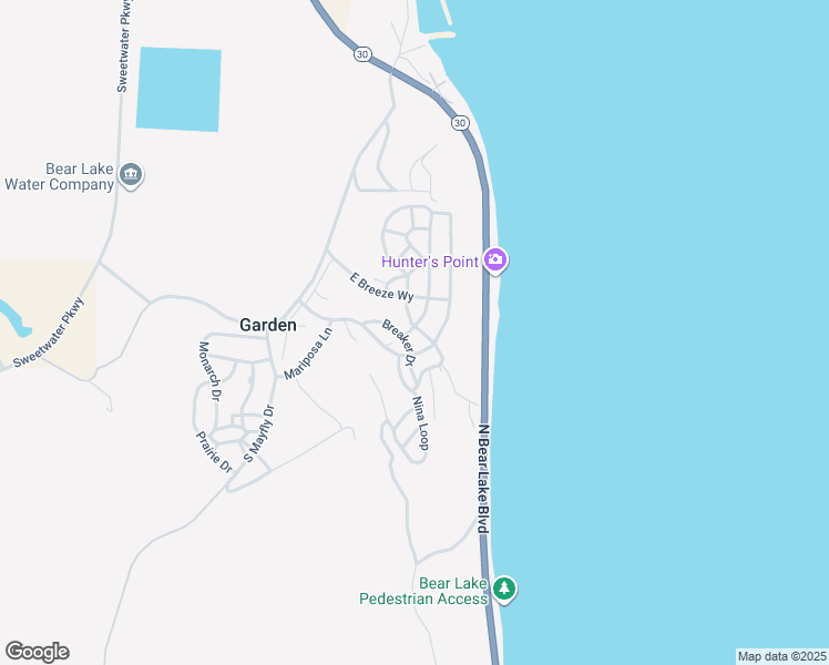 map of restaurants, bars, coffee shops, grocery stores, and more near 3078 Malablue Drive in Garden City