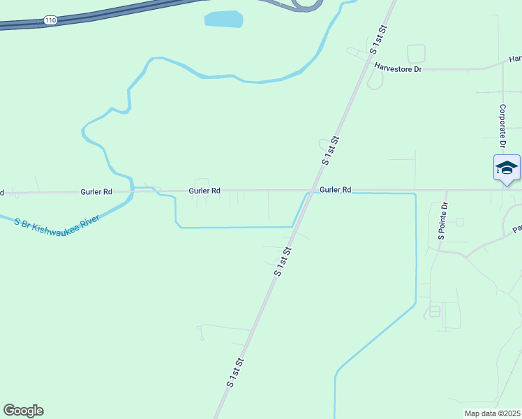 map of restaurants, bars, coffee shops, grocery stores, and more near 8750 Gurler Road in DeKalb