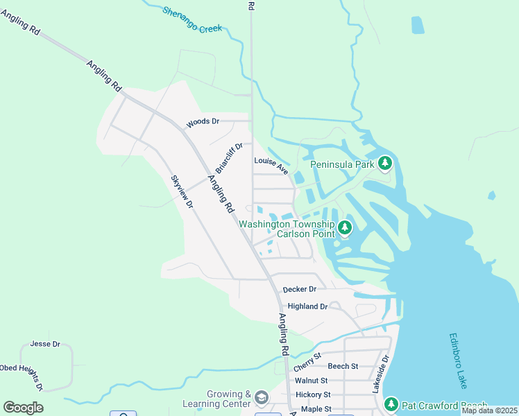 map of restaurants, bars, coffee shops, grocery stores, and more near 5471 Bonnieview Drive in Edinboro