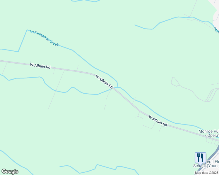 map of restaurants, bars, coffee shops, grocery stores, and more near 5001 West Albain Road in Monroe