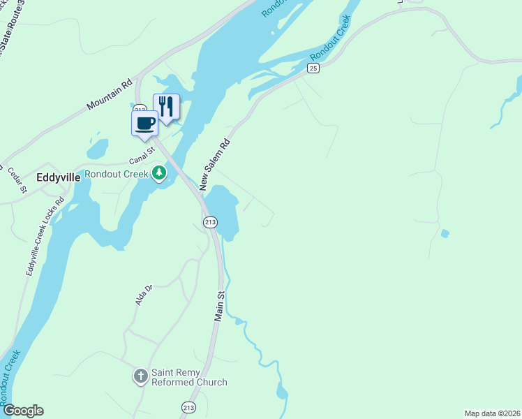 map of restaurants, bars, coffee shops, grocery stores, and more near 553 Lakeview Terrace in Kingston