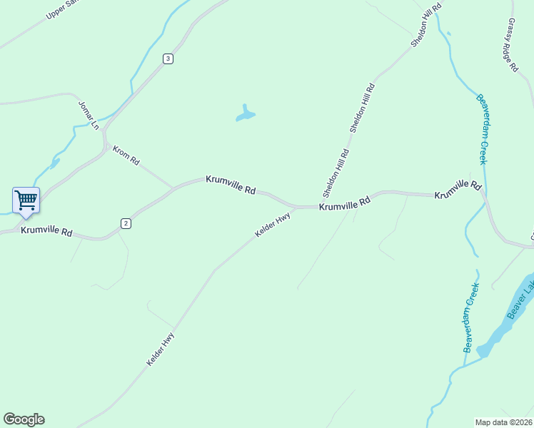 map of restaurants, bars, coffee shops, grocery stores, and more near 1607 County Route 2 in Olivebridge