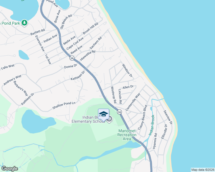 map of restaurants, bars, coffee shops, grocery stores, and more near 15 Manomet Beach Boulevard in Plymouth