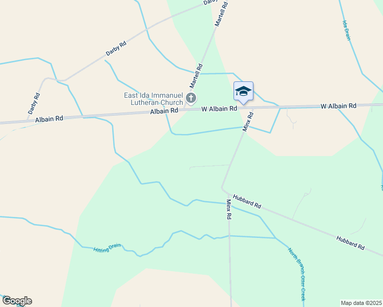 map of restaurants, bars, coffee shops, grocery stores, and more near 15199 Minx Road in Monroe