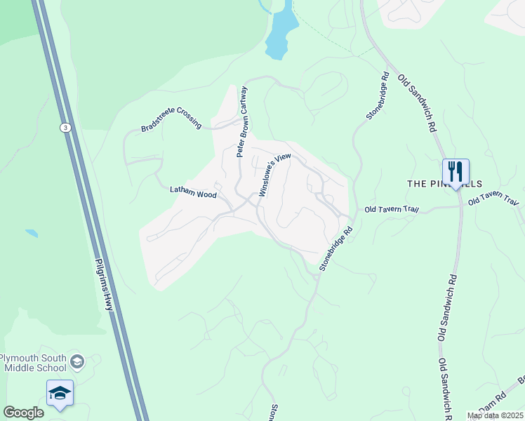 map of restaurants, bars, coffee shops, grocery stores, and more near 12 Margeson Row in Plymouth