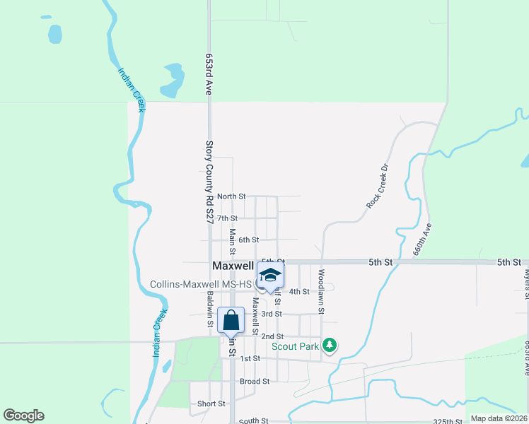 map of restaurants, bars, coffee shops, grocery stores, and more near 508 North Street in Maxwell