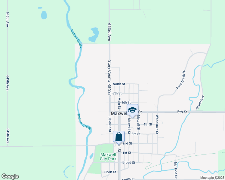 map of restaurants, bars, coffee shops, grocery stores, and more near 307 North Street in Maxwell
