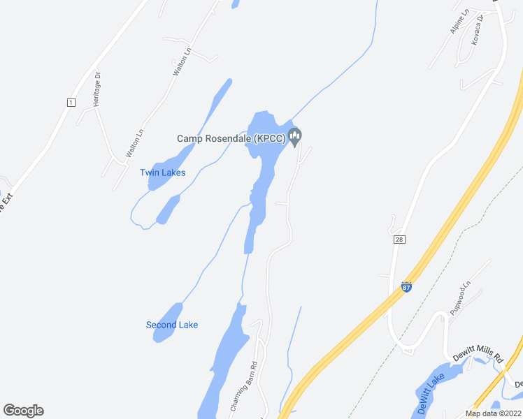 map of restaurants, bars, coffee shops, grocery stores, and more near 288 Hickory Bush Road in Kingston