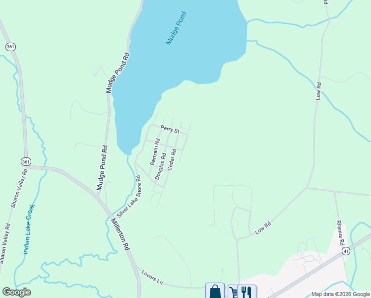 map of restaurants, bars, coffee shops, grocery stores, and more near 32 Highland Road in Sharon