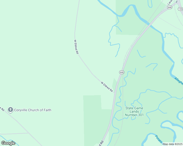 map of restaurants, bars, coffee shops, grocery stores, and more near West Eldred Road in Eldred